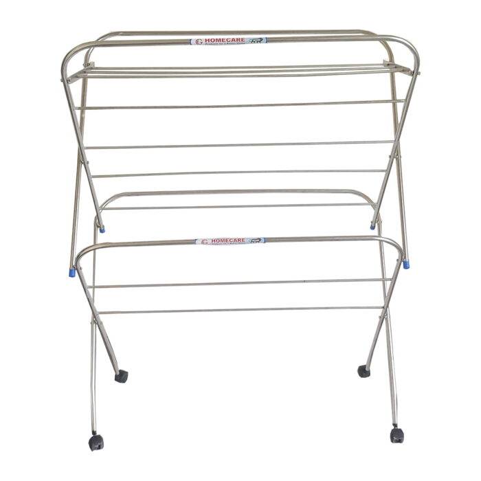 Homecare Stainless Steel Cloth Drying Stand with wheel