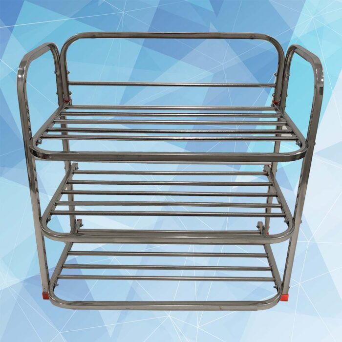 Picture of stainless Steel Shoe Rack 3 Shelves from gaganenterprises.in